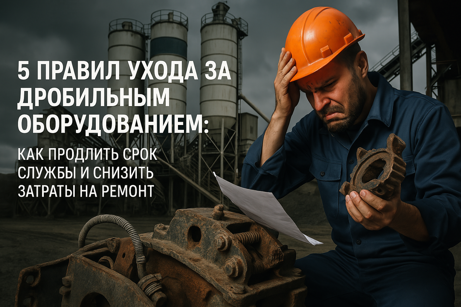 5 правил ухода за дробильным оборудованием: как продлить срок службы и сократить расходы на ремонт
