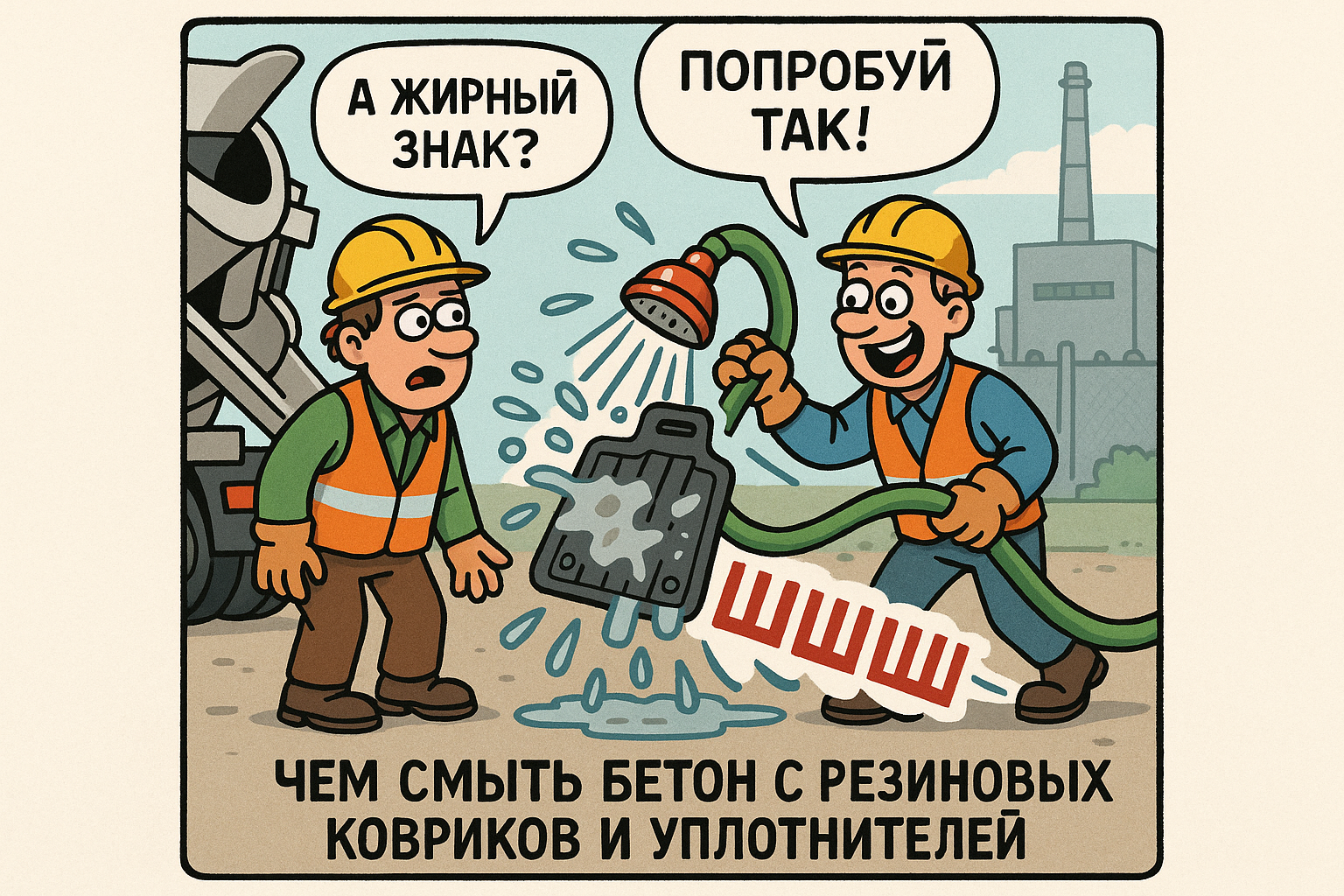 Советы по удалению бетона с резиновых ковриков и уплотнителей, включая методы и инструменты для эффективной очистки.