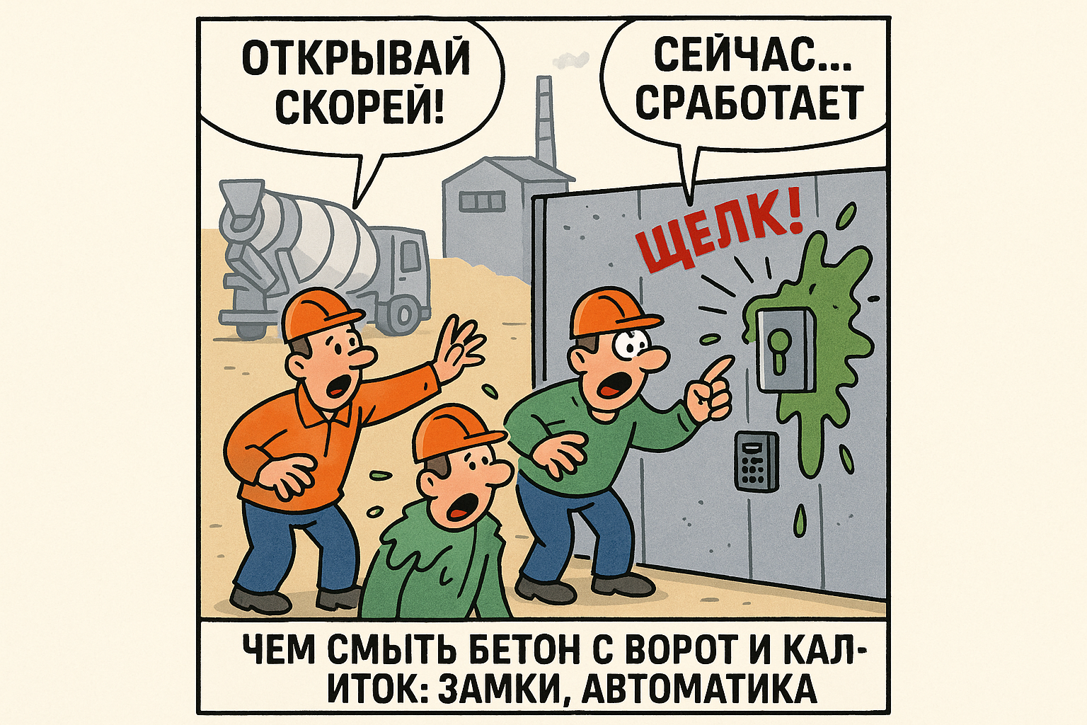 Средства для удаления бетона с металлических ворот и калиток, представленные на изображении, включая различные типы очистителей и инструментов, которые помогают в эффективной уборке и восстановлении поверхности.