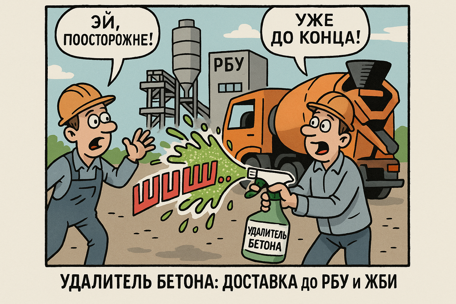 Салон удалителя бетона, показывающий различные модели и их применение для удаления остатков бетона с железобетонных изделий, с акцентом на безопасность и эффективность использования.