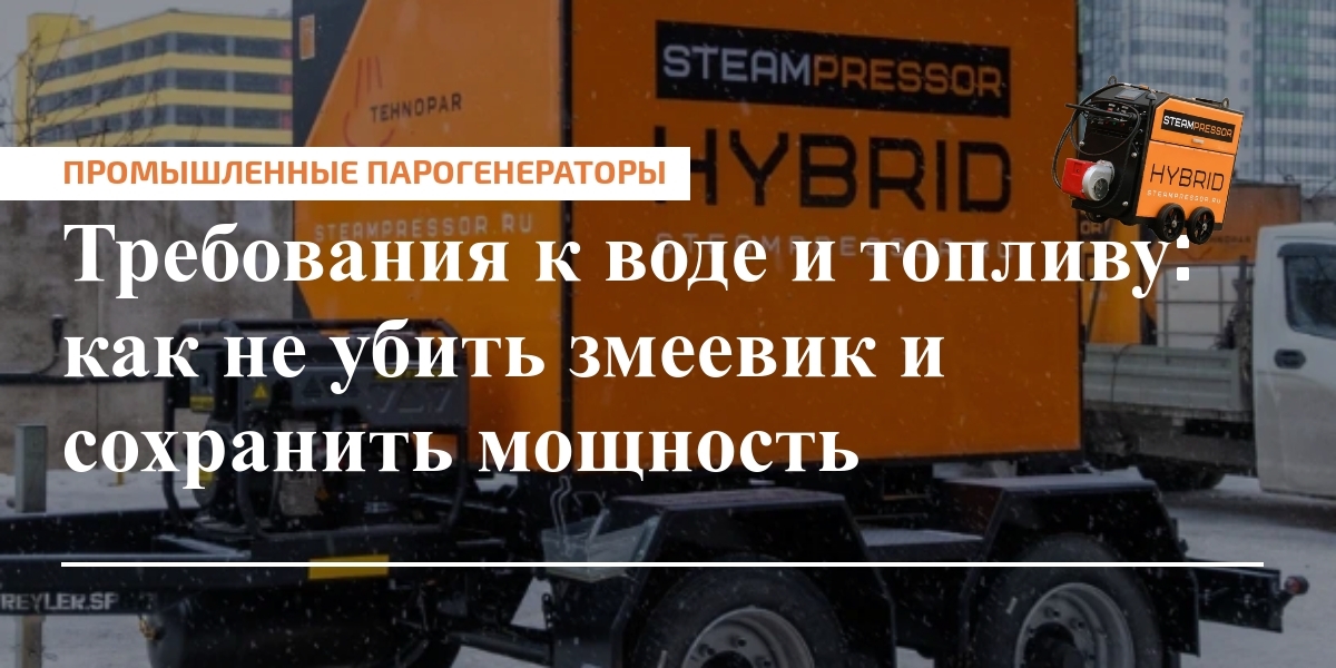 Ключевые параметры воды и топлива для змеевиков парогенератора: безопасность и мощность